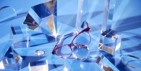 glasses and prisms