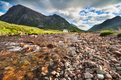 Glencoe, Buachaille Etive Mor and Blackrock cottage, River Coupall,  Highland Region, Scotland