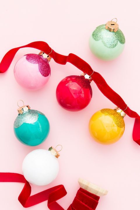 christmas decoration, earrings, pink, natural material, christmas ornament, teal, magenta, ball, turquoise, craft,