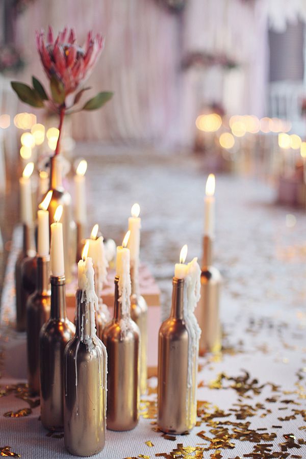 wedding centerpieces vases and candles