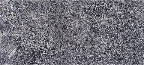 gloria tamerre petyarre’s leaves, a 13 foot long aboriginal australian masterpiece, compels perri lynch howard to consider the spiritual and environmental realities of a place when painting landscapes