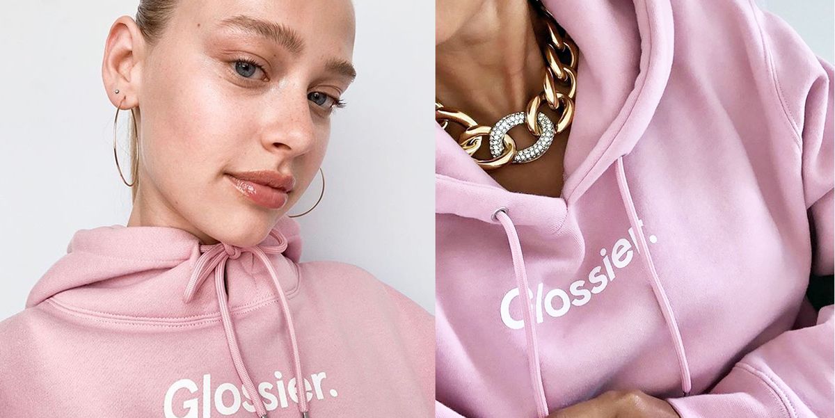 Glossier hoodie: the pink Glossiwear hoodie is finally here!