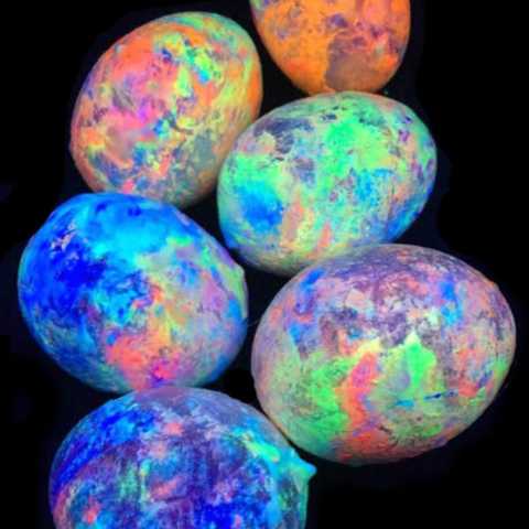 neon marble glow in the dark eggs