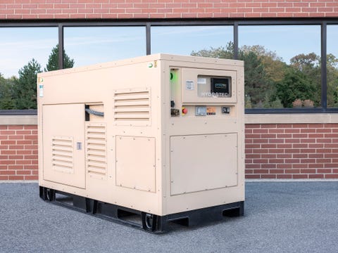 gms prototype palletized mobile power generator converts offboard, bulk stored hydrogen to electricity to quietly and efficiently power military camps and installations with no emissions in operation photo by steve fecht for general motors