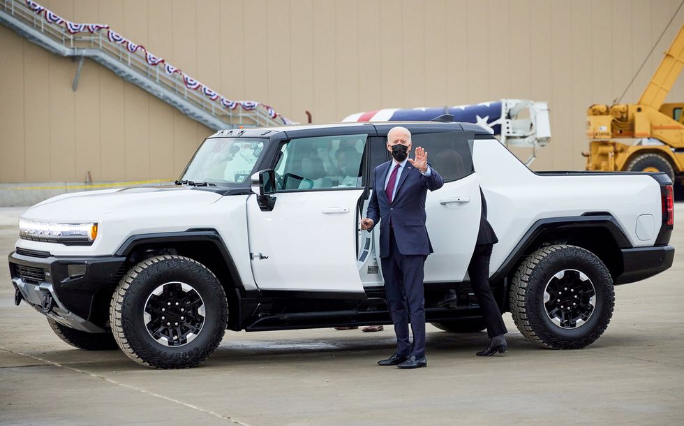 Joe Biden Drives Hummer EV at Factory ZERO Opening