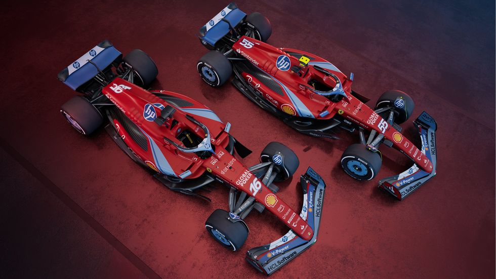 image of "The Blue Ferrari F1 Car Is Mostly Red"