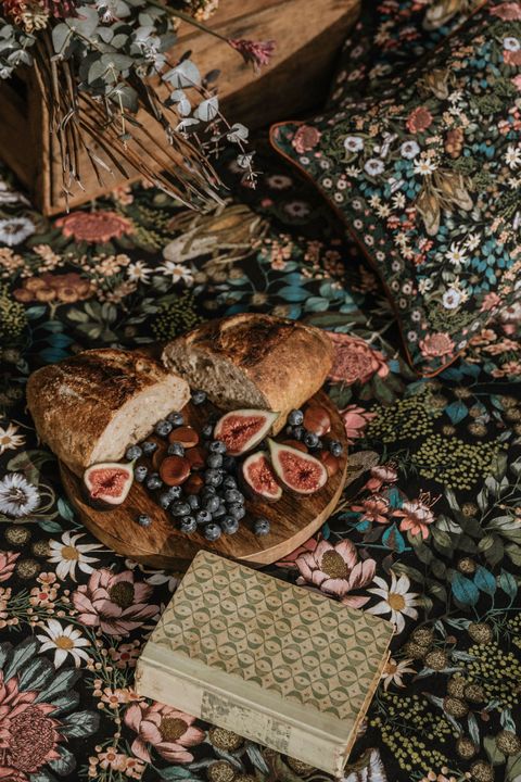 goblincore aesthetic, wandering folk native wildflower picnic rug, ﻿antipodream