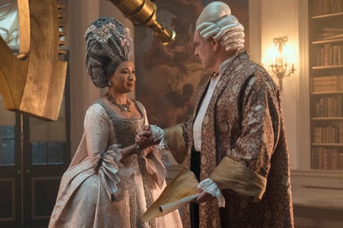 golda rosheuvel, james fleet, queen charlotte a bridgerton story