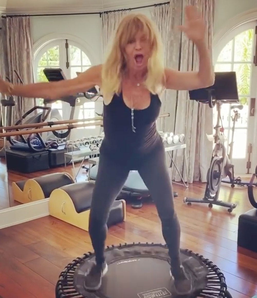 Watch Goldie Hawn, 74, Crush This Trampoline Workout On Instagram