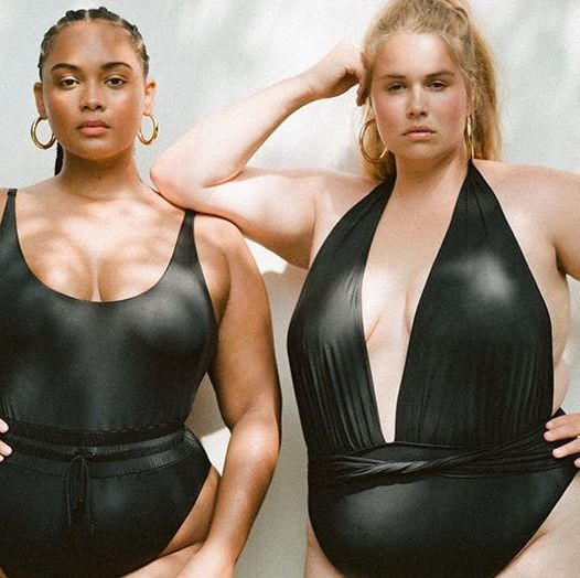 two good american models wear plus size swimwear in a roundup of the best plus size swimwear of 2022