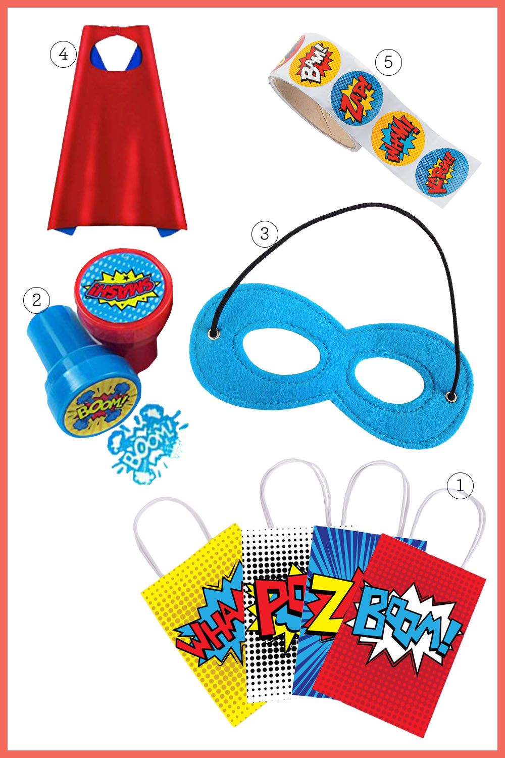 Super Hero Card Masks x 10**Party Bag Fillers**Prizes* 
