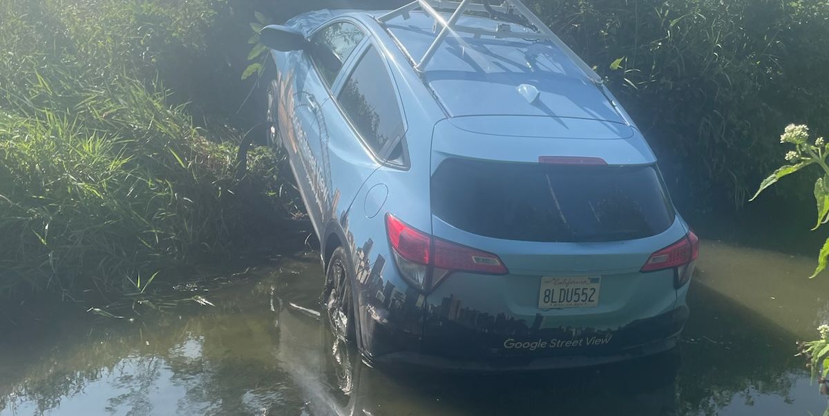 Google Street View Car Allegedly Leads Police on 100-MPH Chase Before Crashing Into Creek