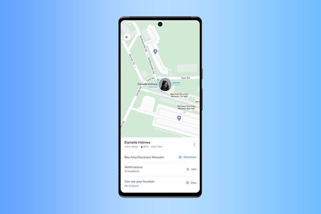 phone showing google maps on the screen