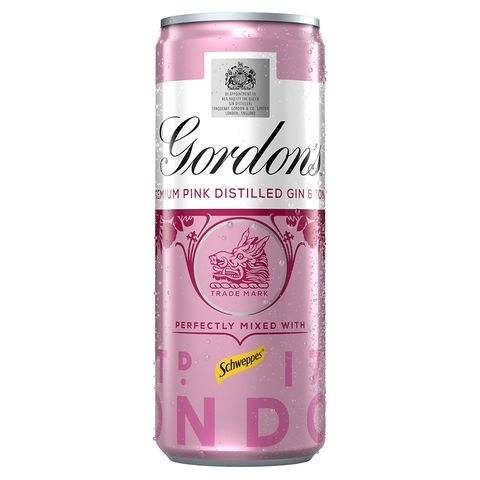 Gordon's pink gin is now available in a tin!Â 