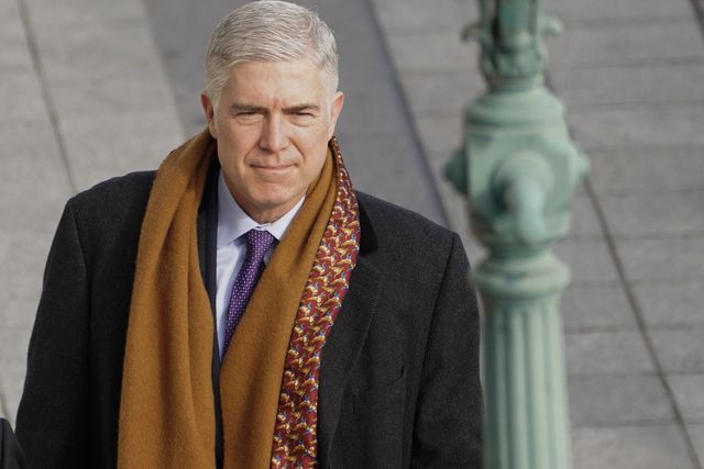 washington, dc   january 20 
justice neil m gorsuch arrives at the us capitol ahead of the inauguration of president joe biden on january 20, 2021 in washington, dc after todays inauguration ceremony joe biden becomes the 46th president of the united states photo by melina mara   poolgetty images