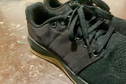 close up view of the goruck ballistic training shoes