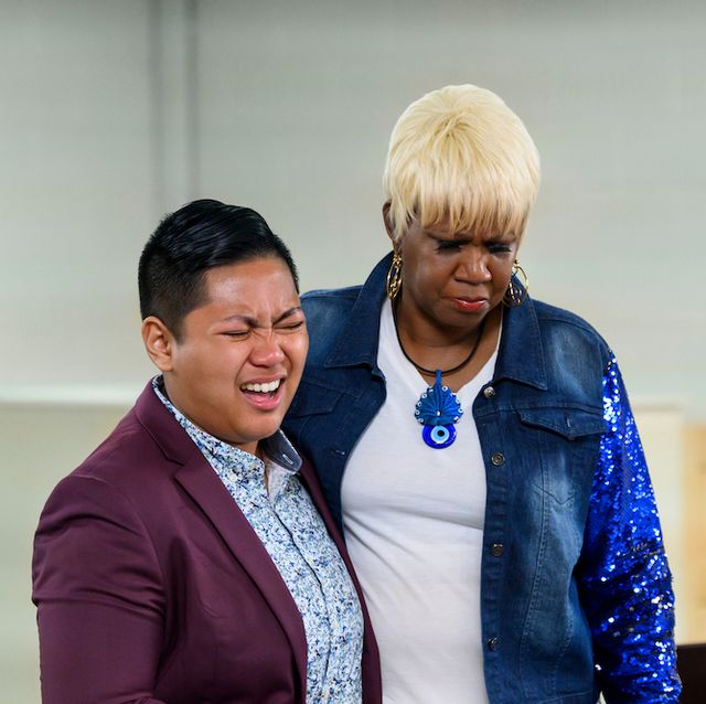 voices of fire l to r danlie cuenca and gospel singer and vocal coach peggy britt in voices of fire cr antony plattnetflix © 2020
