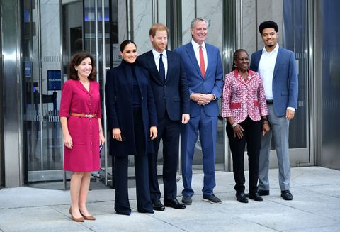 the duke and duchess of sussex visit one world observatory with nyc mayor bill de blasio