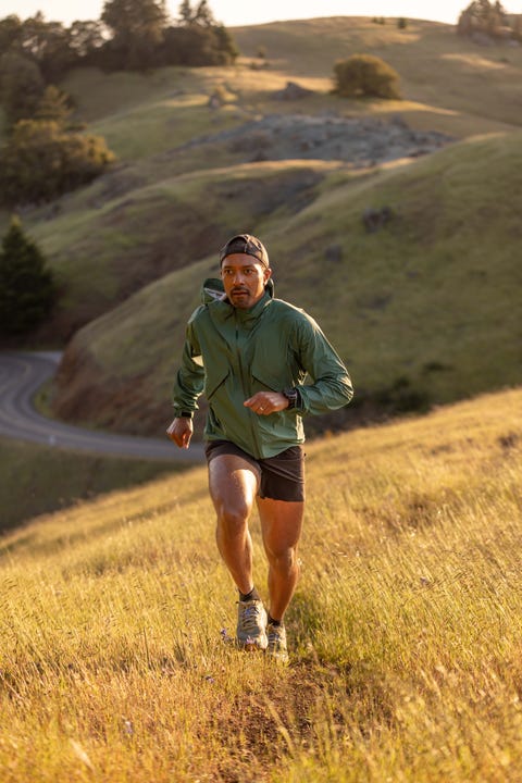 dezmond taylor douglas running up grassy hillside