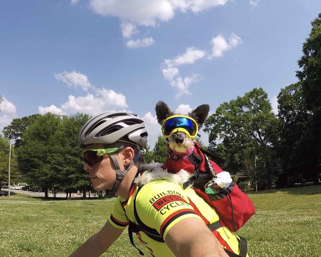 biking with a backpack