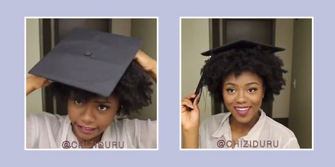 This student just created a genius graduation cap hack for Afro hair