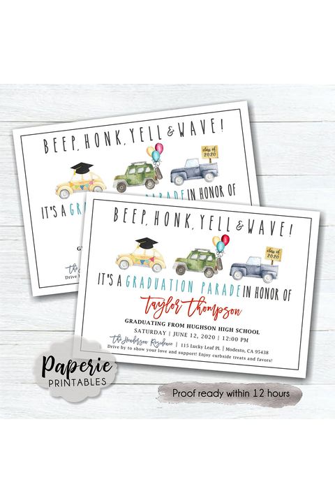 graduation party drive by invitation