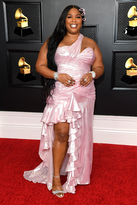 All Grammys 2021 red carpet celebrity dresses & looks