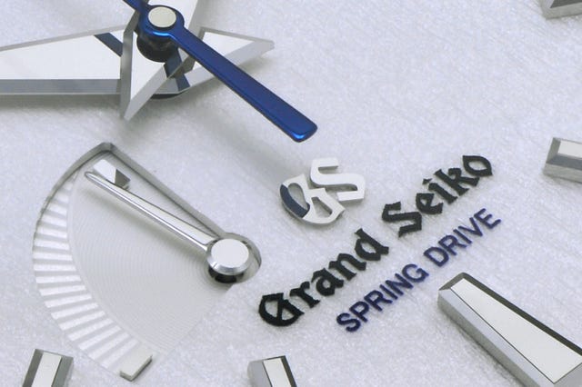 grand seiko spring drive dial closeup