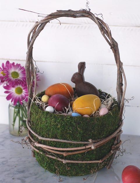 grapevine and moss easter basket ideas