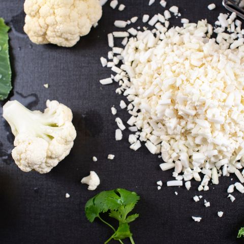 grated raw cauliflower rice