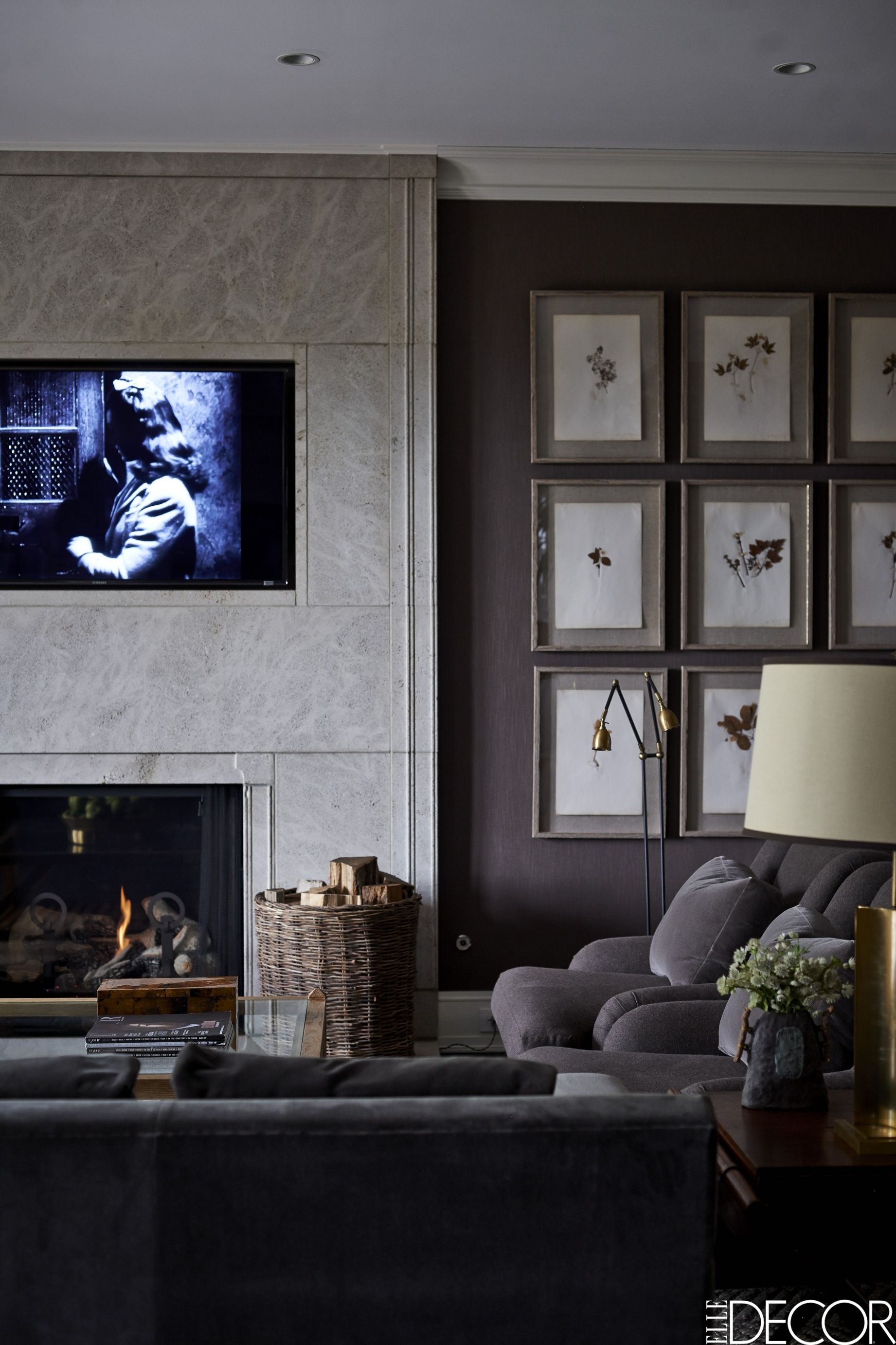 dark grey and light grey living room