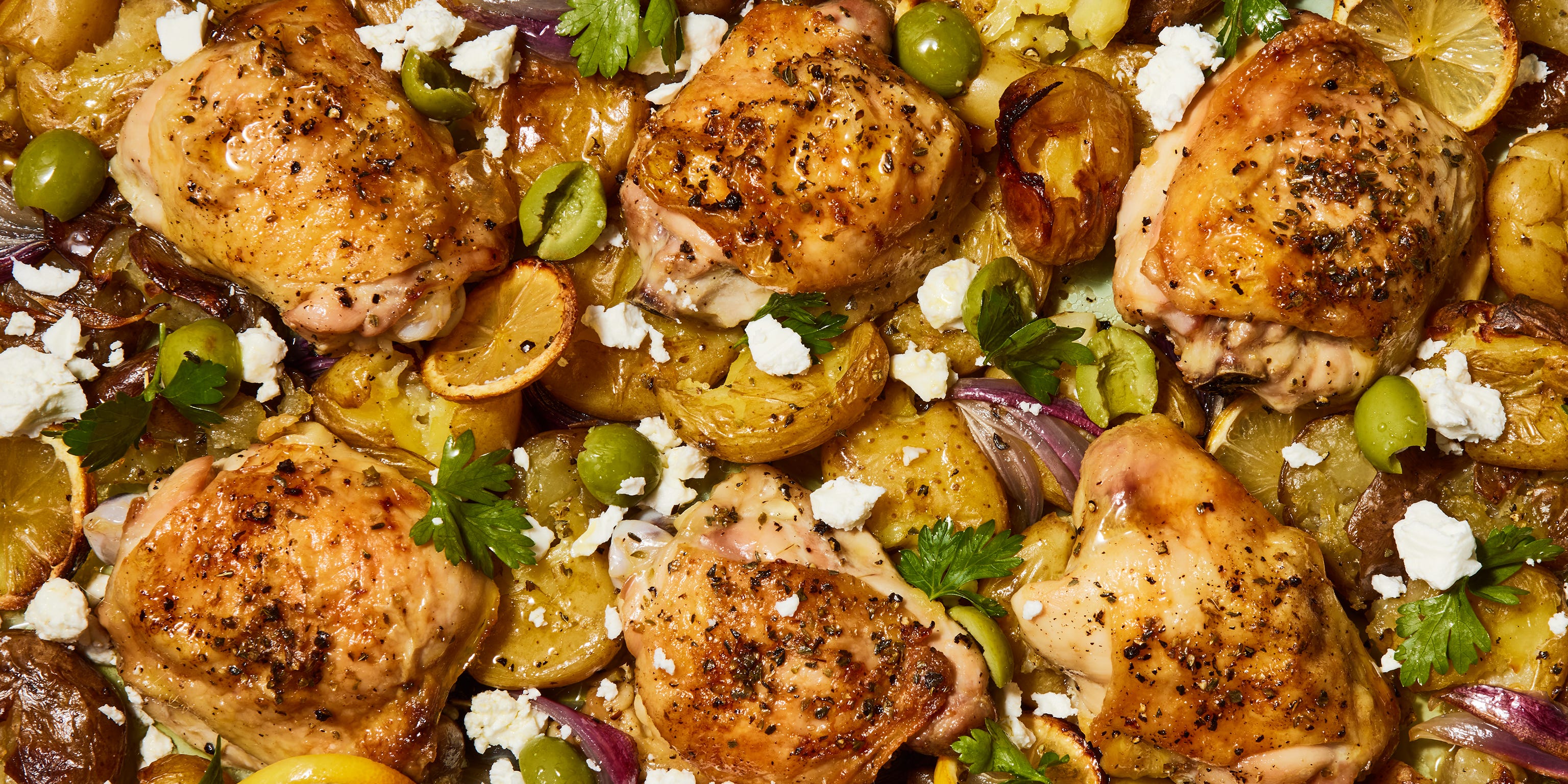 Greek Lemon-Butter Chicken & Smashed Potatoes Give A Twist To One Of Our Most Beloved Recipes