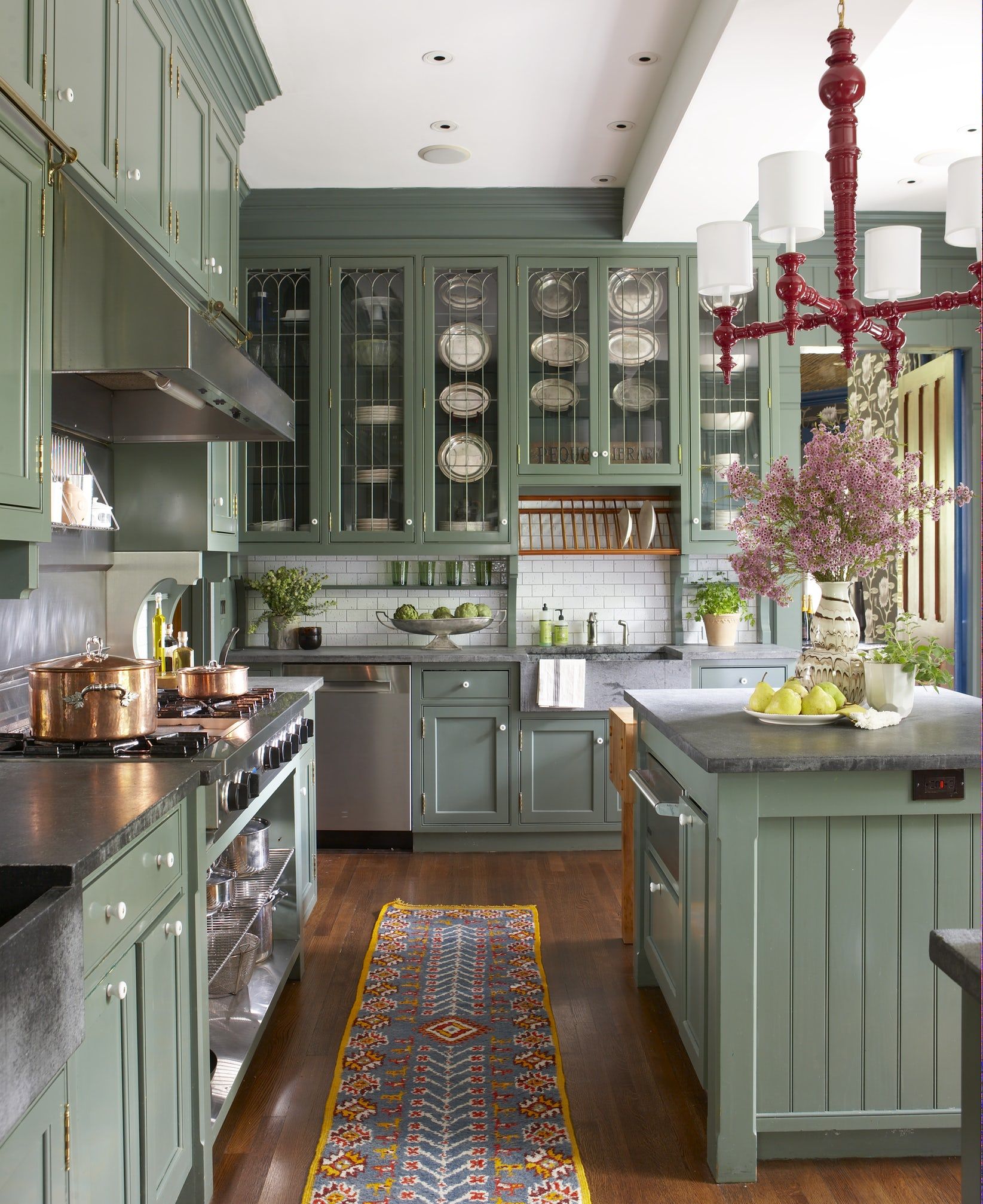 Paint Colors For Green Kitchens, Green Kitchen Cabinets Pics