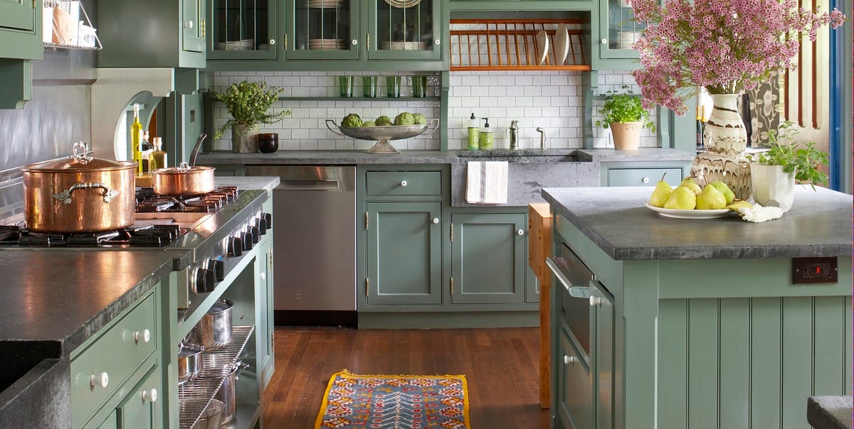 31 Green Kitchen Design Ideas - Paint Colors for Green Kitchens