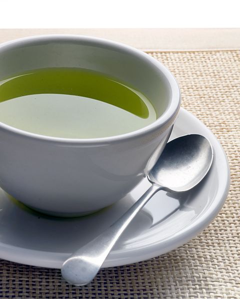 green tea on mat
