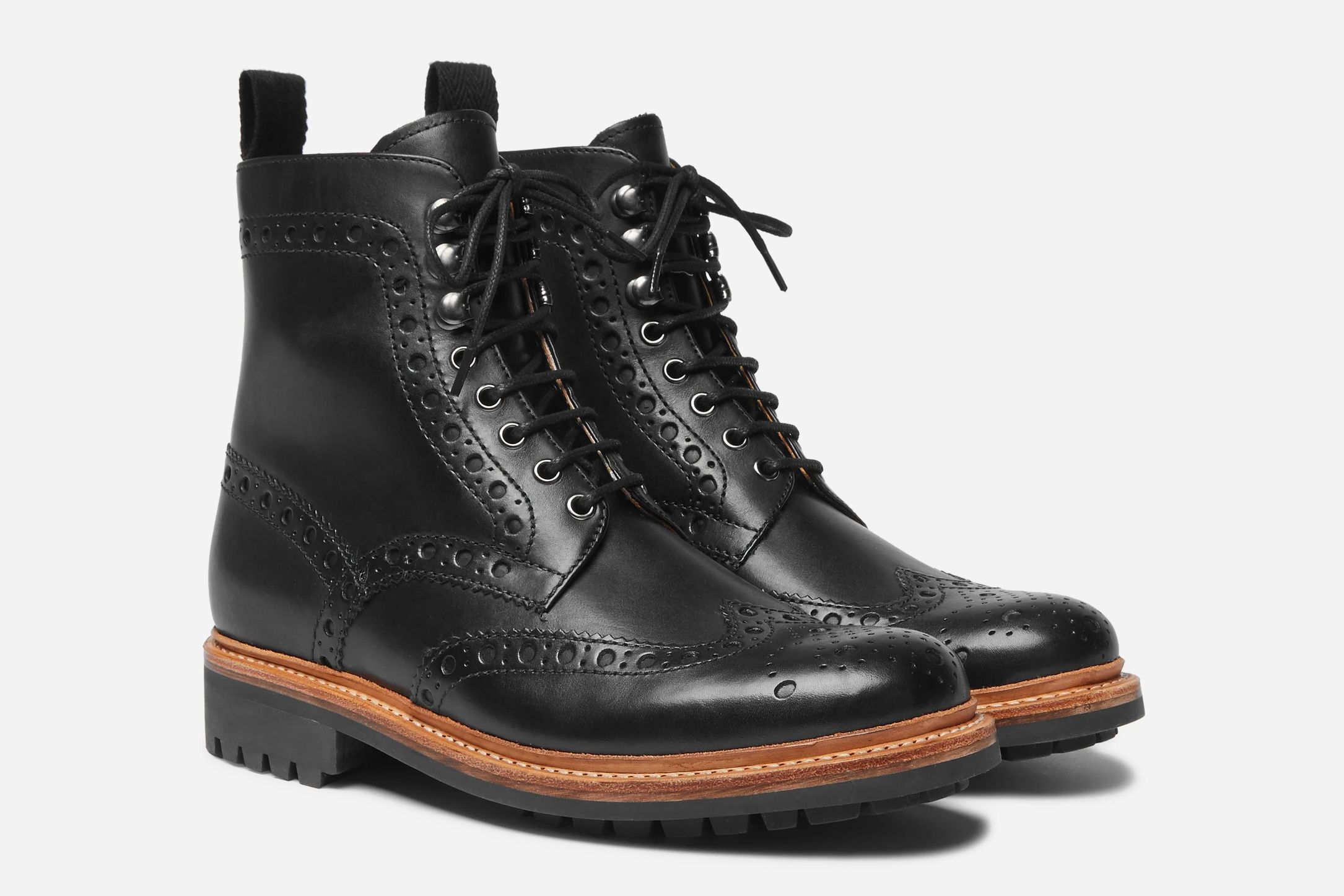 mens designer brogue boots