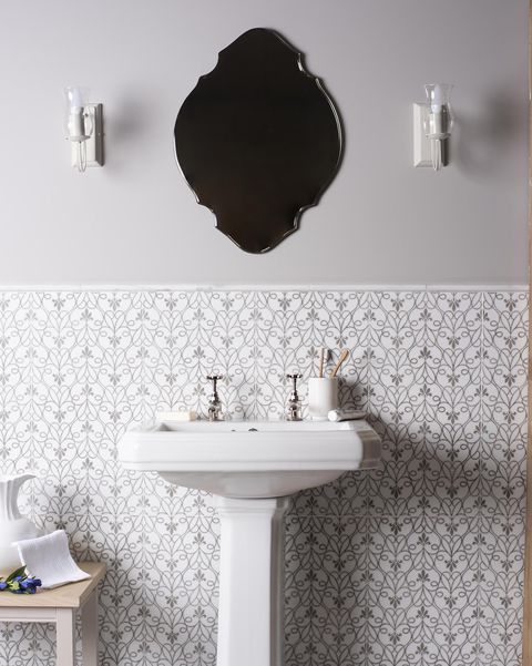 16 Grey Bathroom Ideas You Can, Moroccan Tile Bathroom Ideas