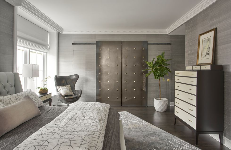 bedroom with grey