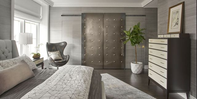 34 Stylish Gray Bedrooms Ideas For, Dark Grey Headboard Room Ideas