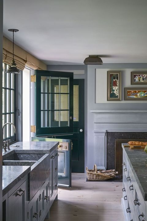 32 Best Gray Kitchen Ideas Photos Of, Dark Grey Kitchen Cabinets With Light Countertops