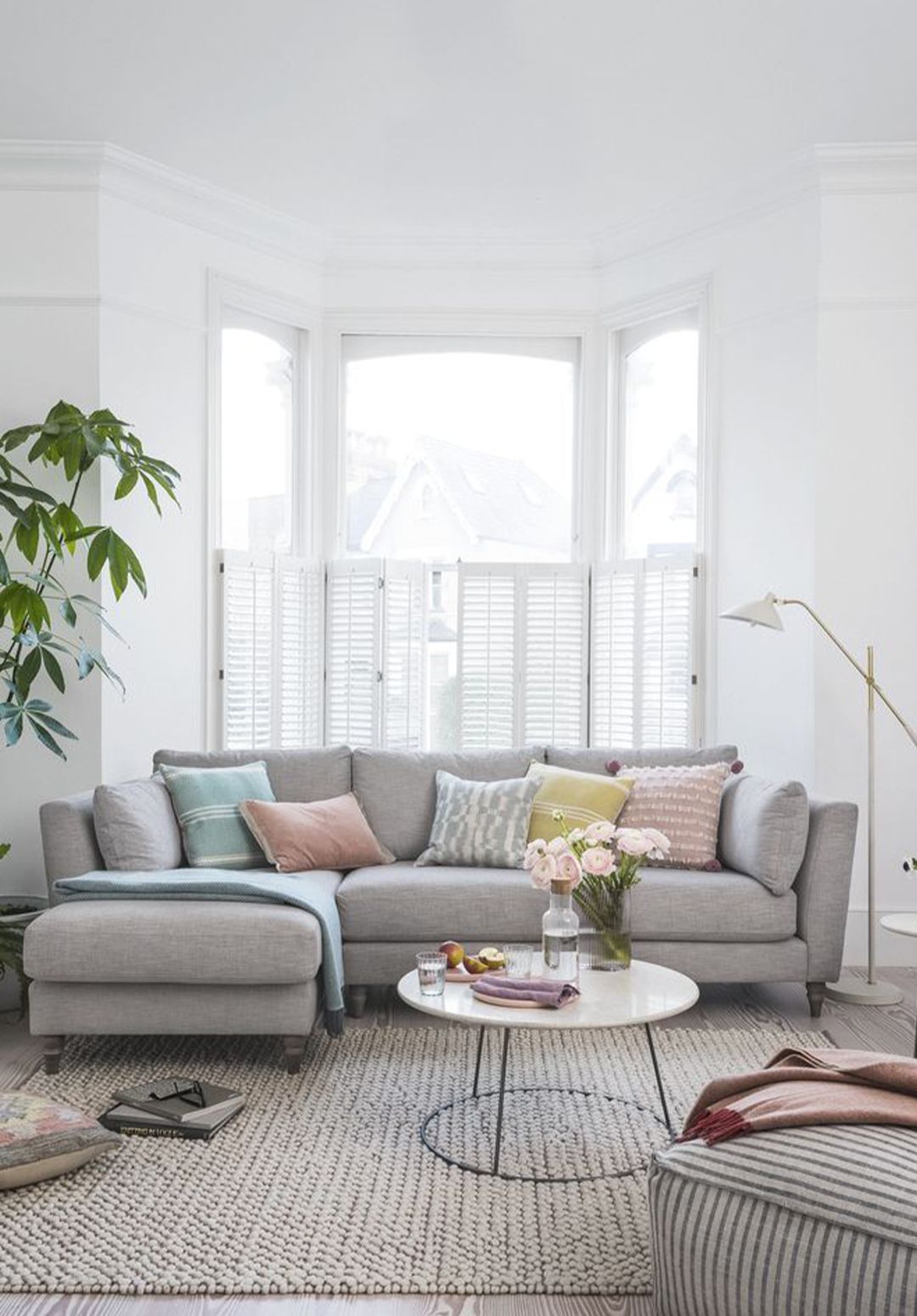 pale gray living room