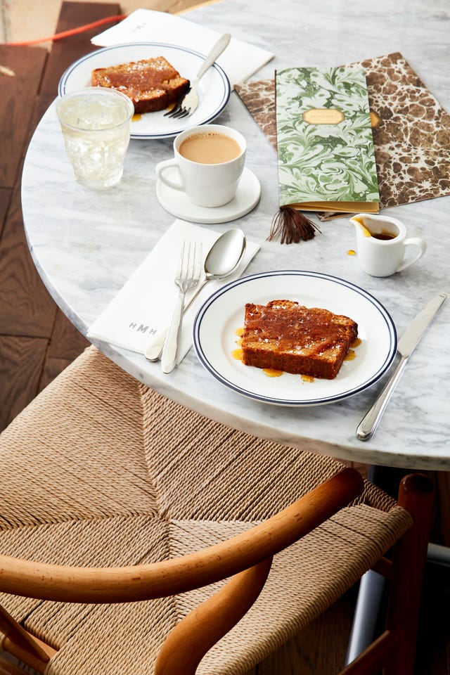 griddled banana bread with sorghum syrup