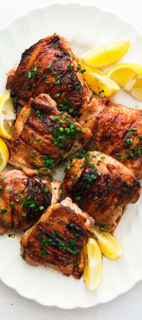 grilled chicken thighs horizontal