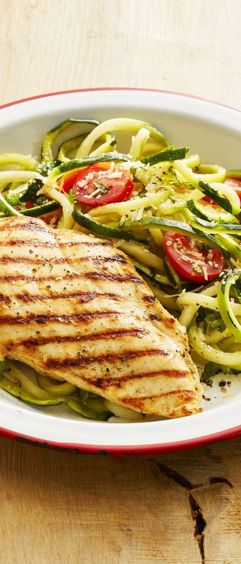 grilled chicken with zucchini noodles
