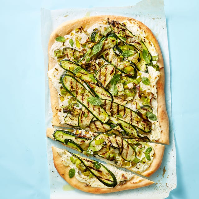 Grilled Leek, Zucchini and Ricotta Pizza grilled leek, zucchini and ricotta pizza