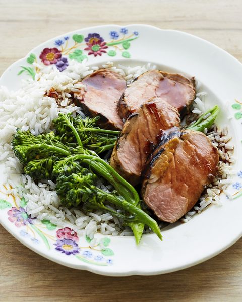 grilled pork tenderloin with broccolini