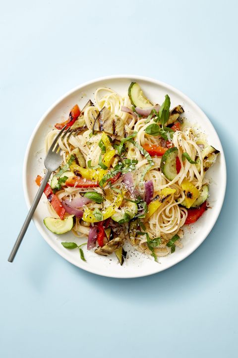 Grilled Ratatouille Linguine - Healthy Lunch Ideas