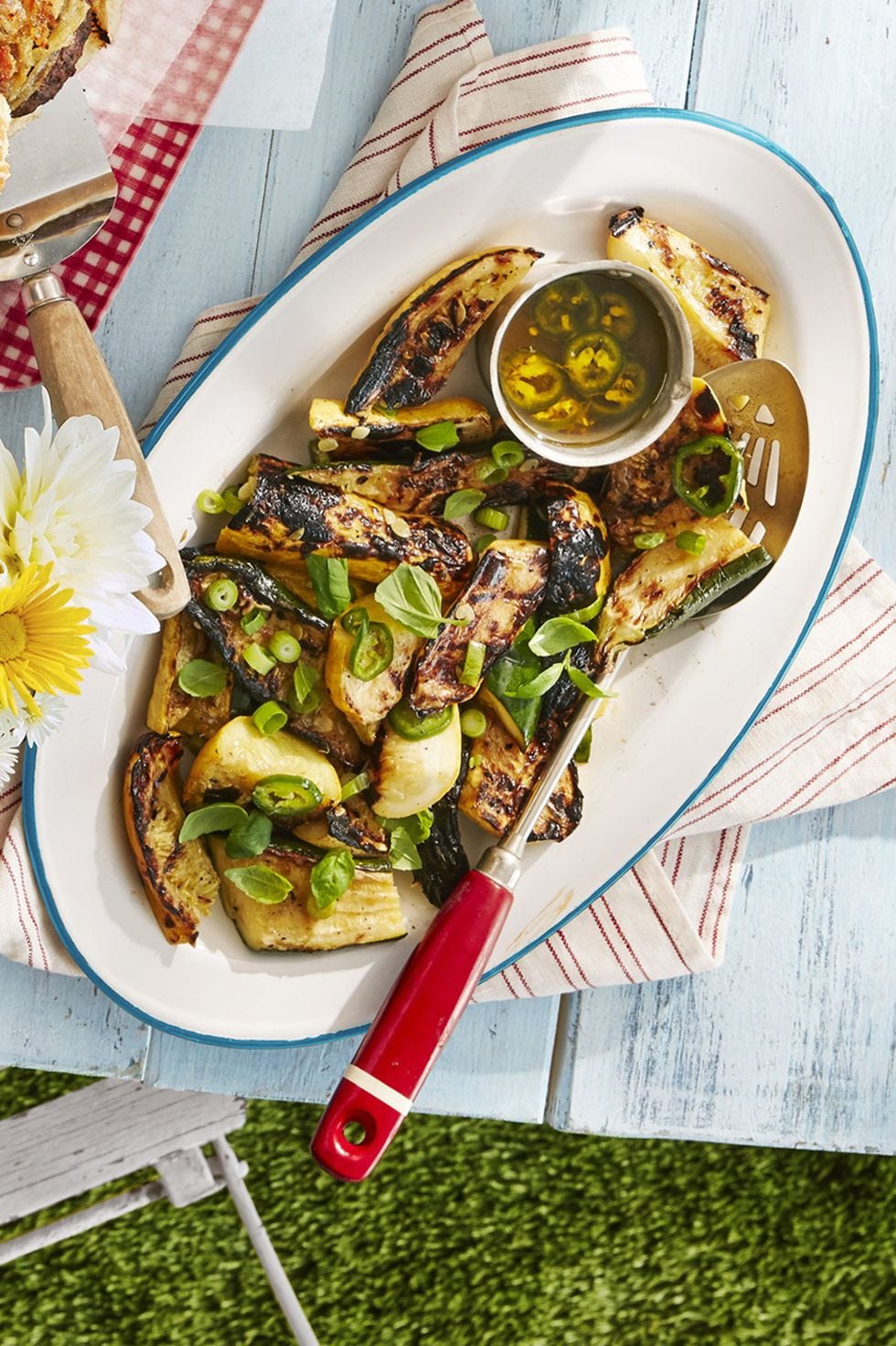 Best Grilled Summer Squash With Lemon Scallion Dressing