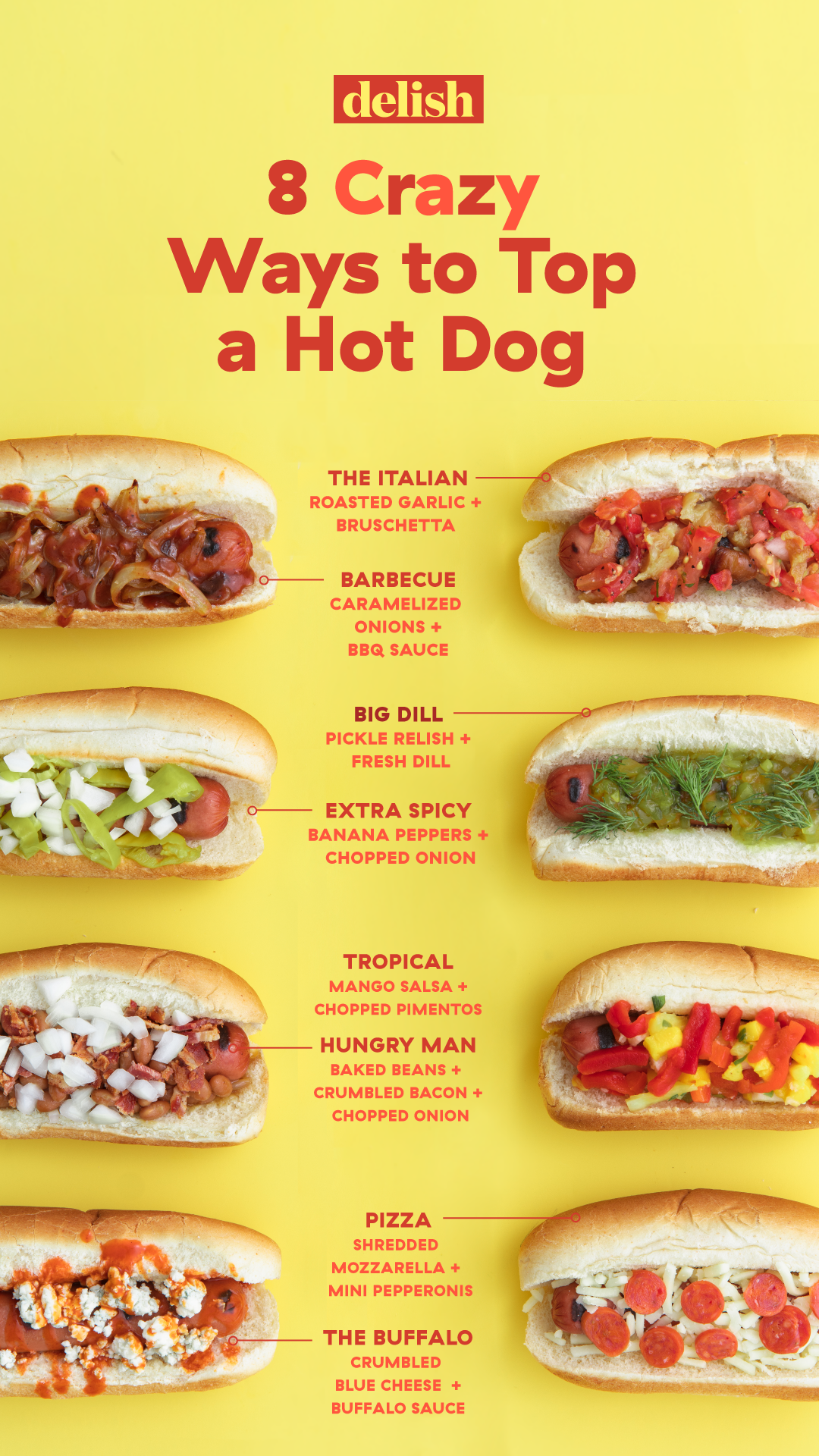 40 Best Hot Dog Recipes Easy Ideas For Hot Dogsdelishcom