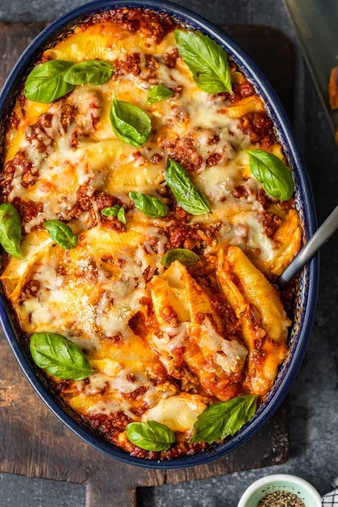 italian stuffed shells with basil